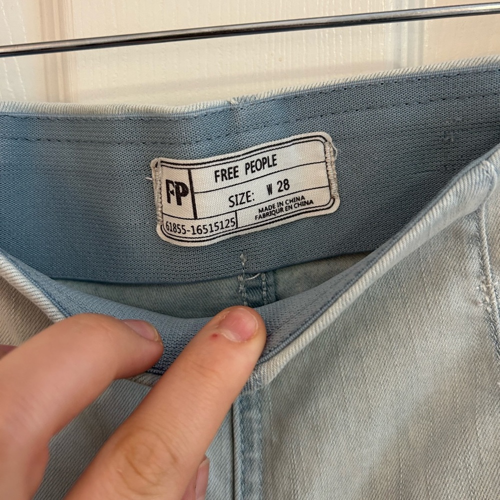 Free People Sky Blue Denim Pants - Picture 3 of 3